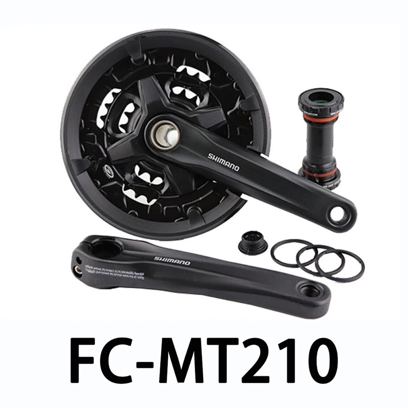 Bộ đùi đĩa Shimano MT-210 (22,32,44T) cốt rỗng kèm BB MT-500