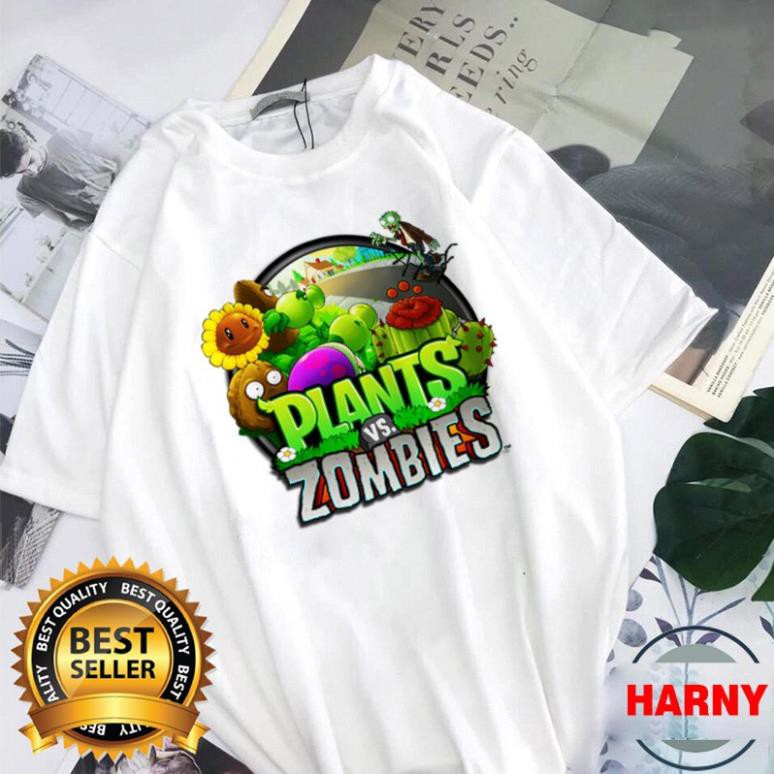 HOT- Áo thun Cotton Unisex - Plant vs Zombie
