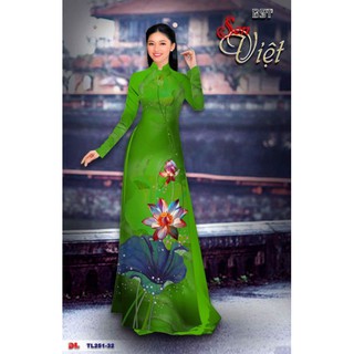 🌼Vải áo dài lụa 3D hoa chân đồng phục (đặt trước 4 ngày)🌸