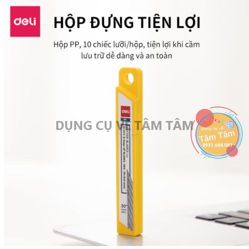 [ TÂM TÂM ]-Lưỡi dao 30 độ Deli, Deli 30 Degree Cutter Blade-