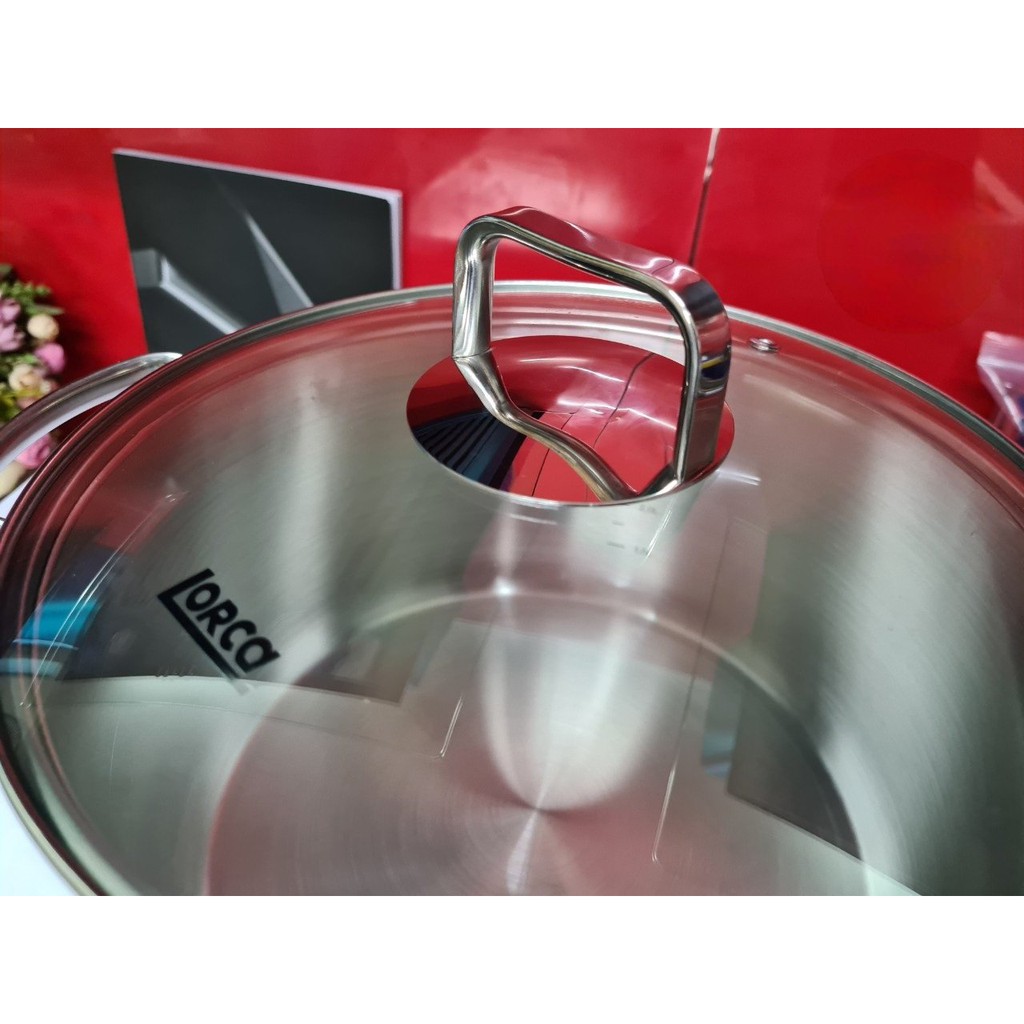 Bộ nồi từ Lorca Titanium TA 5012 bộ nồi chảo bếp từ cao cấp 4 món 304, bảo hành 3 năm chính hãng