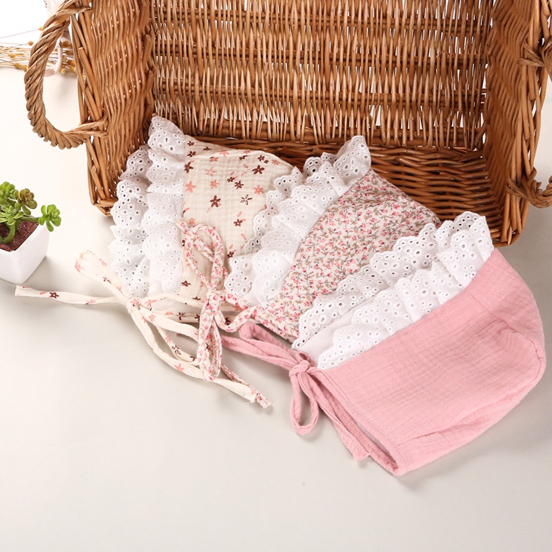 Mũ Cotton Rộng Vành Chống Nắng In Họa Tiết Hoa Xinh Xắn Dành Cho Bé