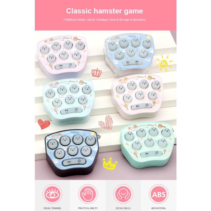 Hàng Có Sẵn Trò Chơi Trí Nhớ Máy Chơi Game Vuốt Mèo Mini Đồ Chơi Khóa Chìa Khóa Mang Theo Chuông