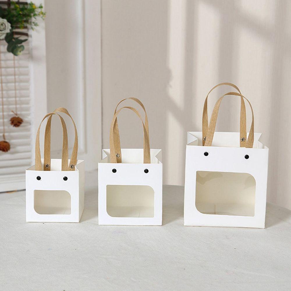 Hộp Giấy Kraft PVC Đựng Bánh Kẹo / Quà Sinh Nhật / Tiệc Cưới