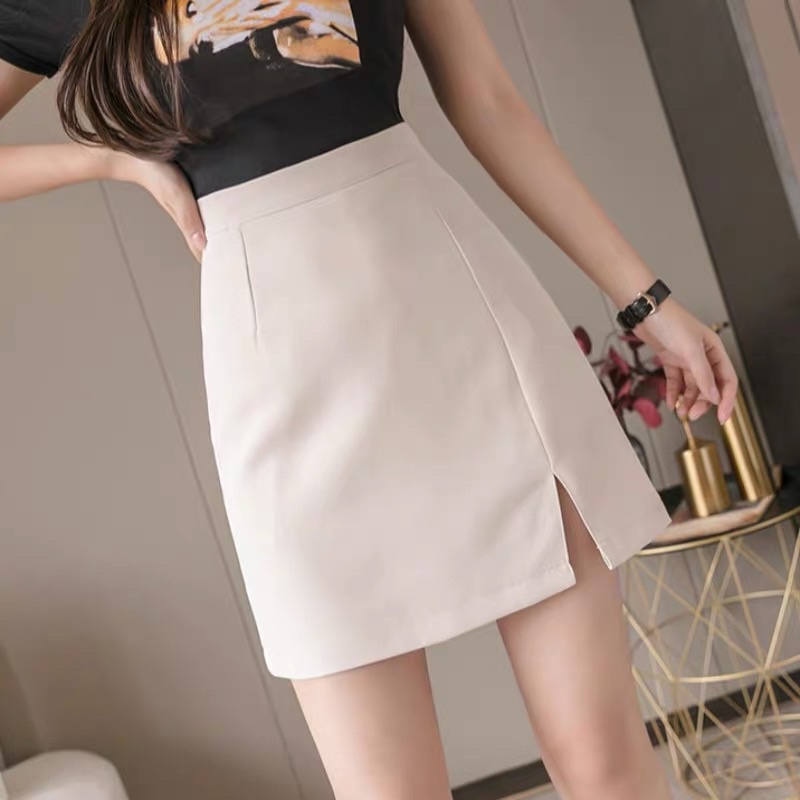 Chân váy nữ thời trang công sở xẻ tà ngắn thanh lịch cho nữ | BigBuy360 - bigbuy360.vn