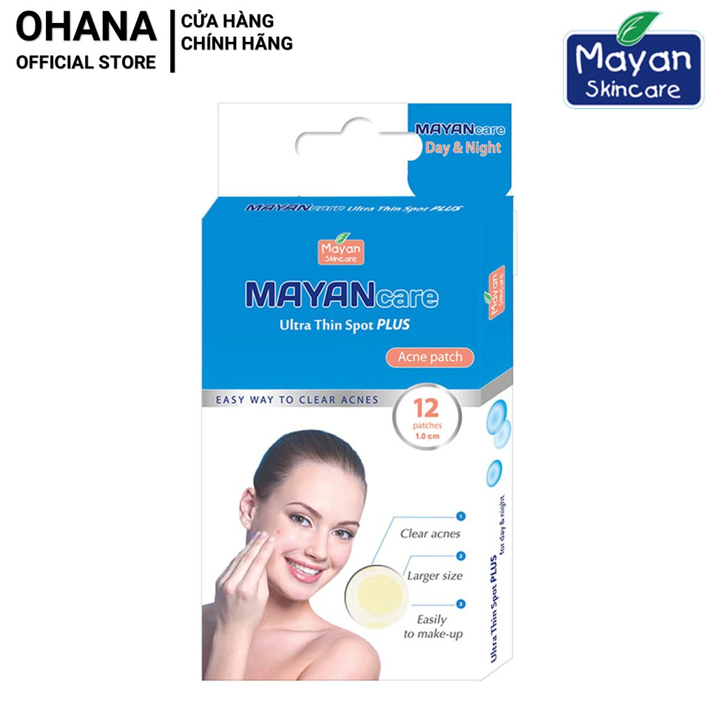 Miếng Dán Giảm Mụn Mayan Care Spot Plus 20 Miếng/Hộp (Xanh)