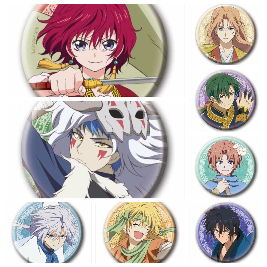 Combo 8 huy hiệu cài áo IN HÌNH Akatsuki no Yona Công chúa bình minh anime chibi dễ thương tiện lợi