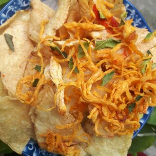 Khoai sấy lắc khô gà