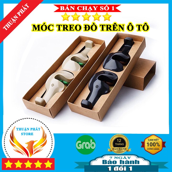 Bộ 2 móc treo đồ ô tô sau ghế chất liệu nhựa ABS chắc chắn,độ bền cao,chịu trọng tải tốt