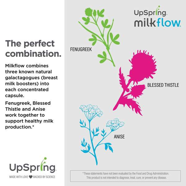 Lợi sữa Upspring MilkFlow cỏ cà ri Mỹ