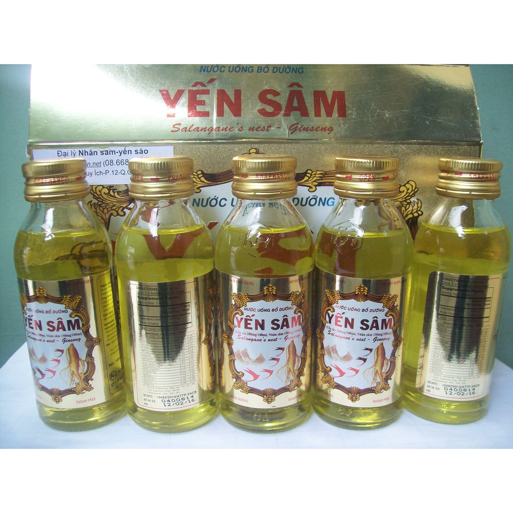 Yến sâm không đường-Dược phẩm Khánh Hòa hộp 10 chai 100ml-PP Sâm Yến Thái An | BigBuy360 - bigbuy360.vn