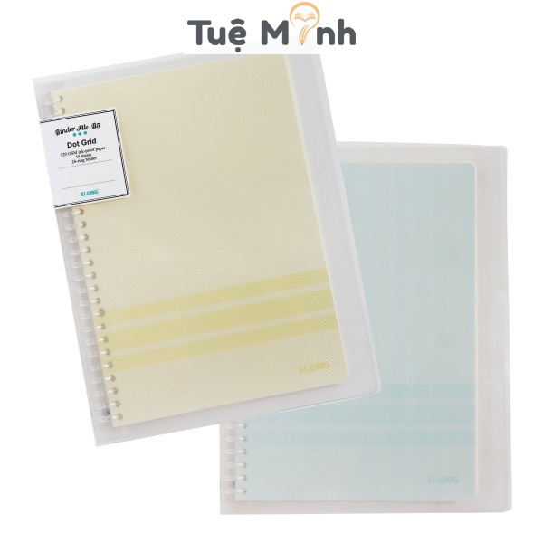 Sổ còng Klong B5 40 tờ Dot gird Ms 545 [Chọn Màu] kèm 5 tab phân trang, binder còng nhựa Klong refill giấy