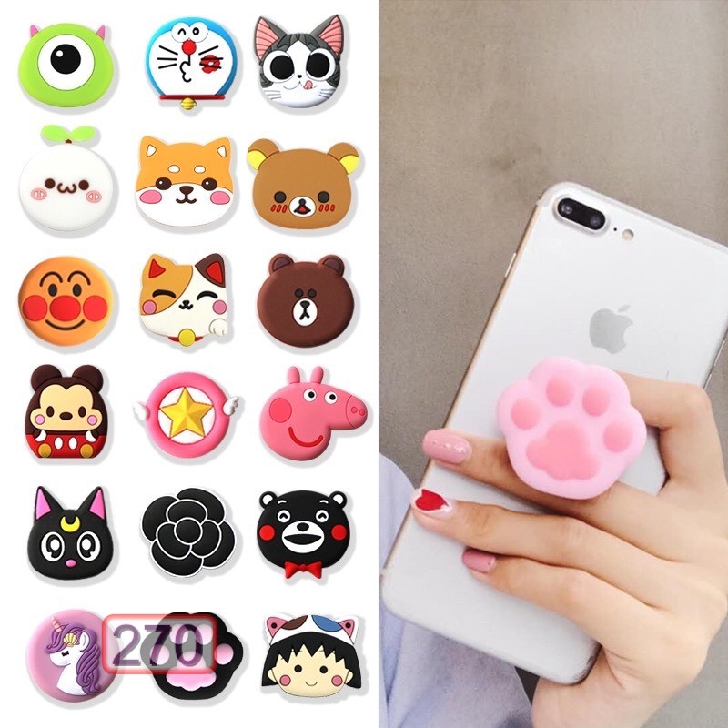 GIÁ ĐỠ ĐIỆN THOẠI SILICON ĐA NĂNG HÌNH THÚ POPSOCKET NHIỀU MẪU | BigBuy360 - bigbuy360.vn