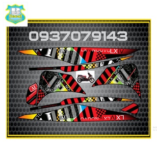 Ten rời xe nouvo lx hoa văn zin đỏ đen