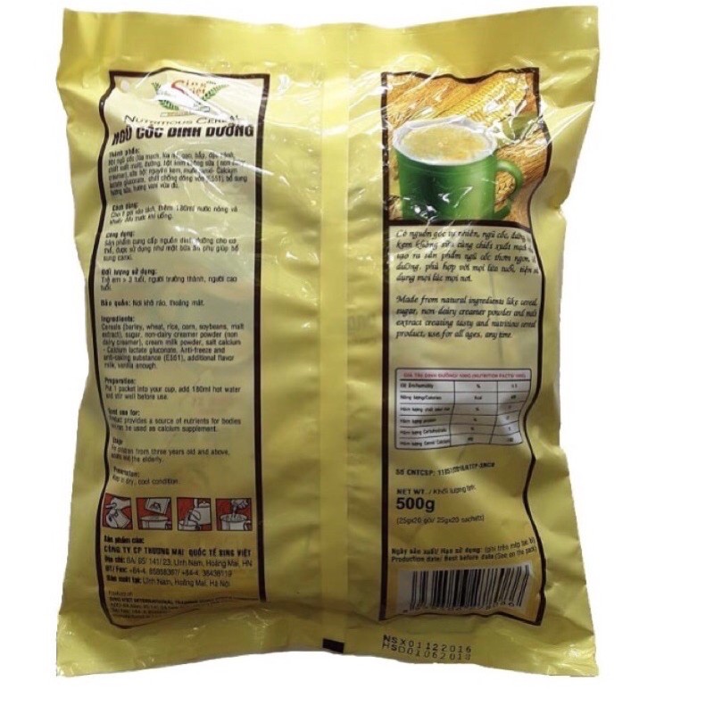 Ngũ Cốc Dinh Dưỡng Sing Việt Bịch 500gr