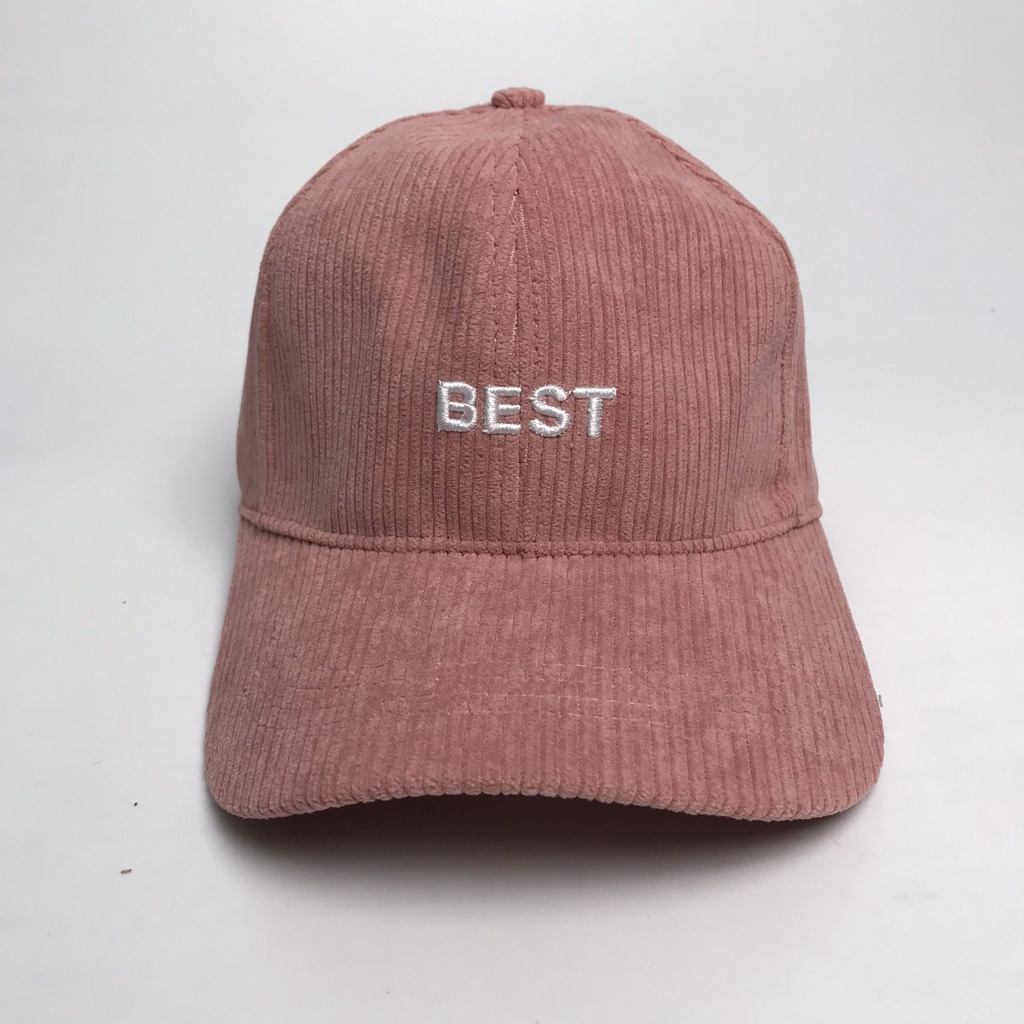 Mũ lưỡi trai ❤️ Nón kết thêu chữ BEST chất nhung tăm cao cấp form unisex nam nữ Mk15