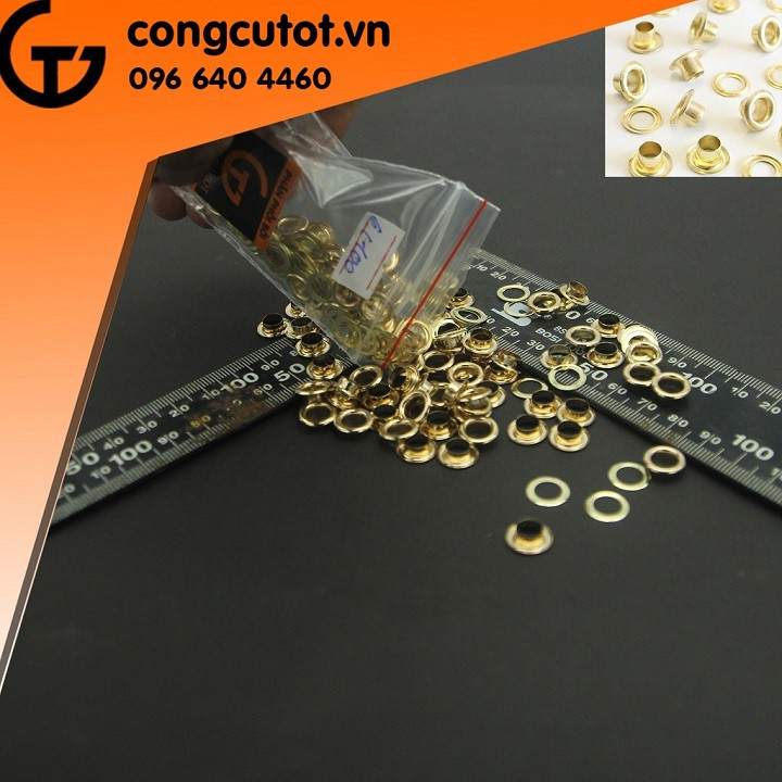 Khoen ore vàng 6mm túi 100 cặp