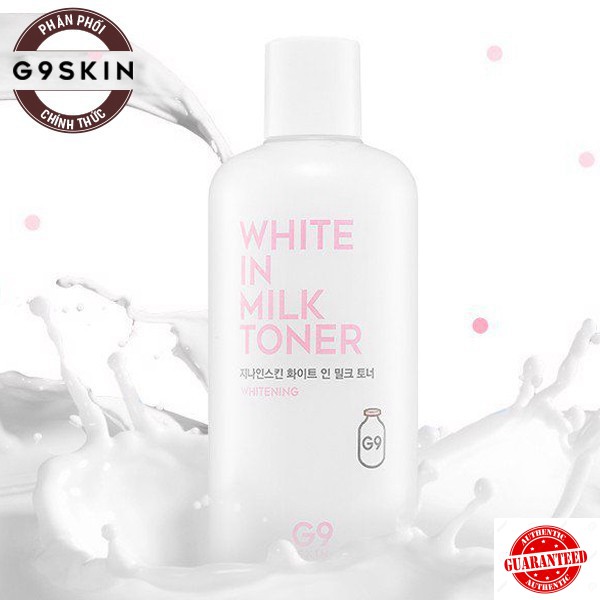 Nước Hoa Hồng Dưỡng Trắng Da G9Skin White In Milk Toner