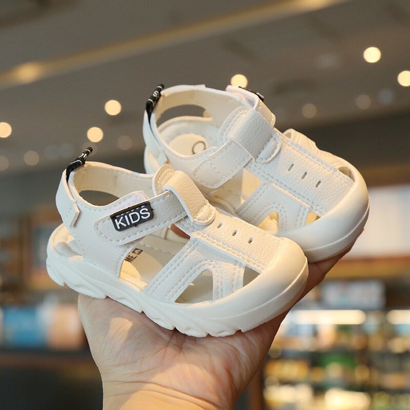 Sandal trẻ em tập đi mũi rọ KIDS dáng quai hậu chống vấp bảo vệ bàn chân bé mã SDE2