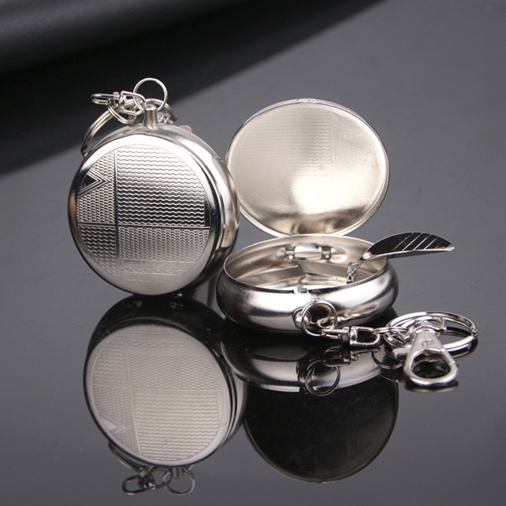 Gạt tàn thuốc mini thiết kế hình tròn xinh xắn tiện lợi