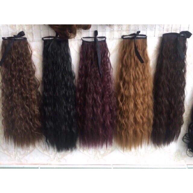 Tóc giả cột giợn sóng cao cấp chịu nhiệt 180 do 💕❤️-free ship