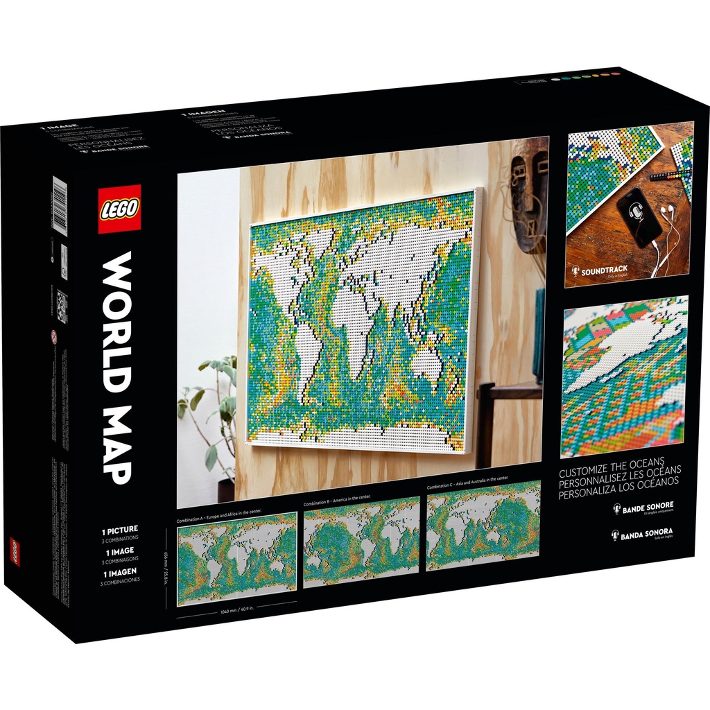 31203 Đồ chơi lắp ráp Iego Art Miscellaneous World Map - đồ chơi xếp hình