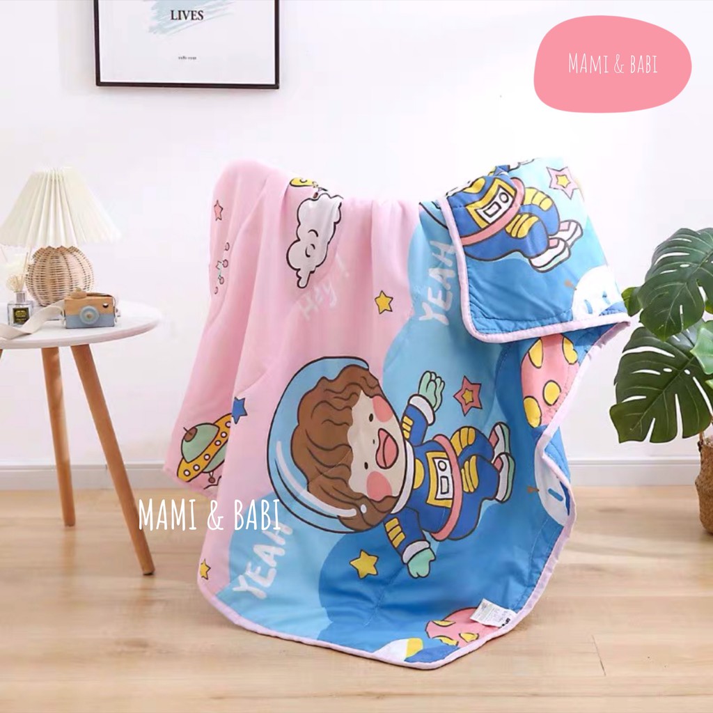 Chăn đũi cho bé 1m1x1m4 mềm mịn thoáng