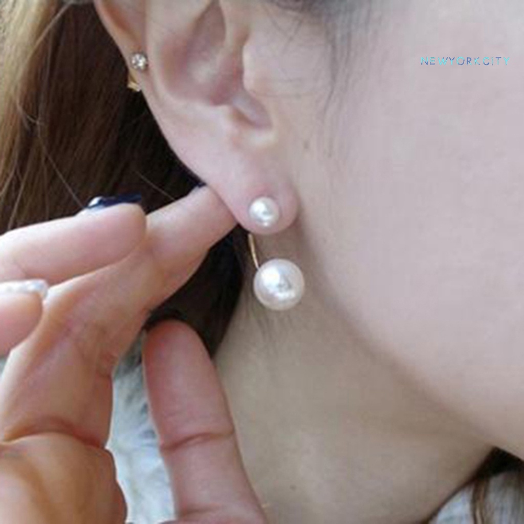1 Đôi Khuyên Tai Ngọc Trai Giả Thời Trang Cho Nữ