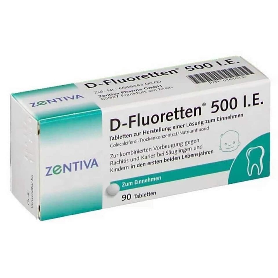 Vitamin D-fluoretten 500 I.E bổ sung Vitamin D3 cho bé thumbnail