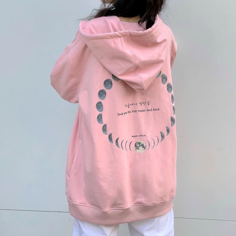 ÁO HOODIE HỒNG ĐEN KIỂU DÁNG ÁO KHOÁC NỈ FORM RỘNG - ÁO HOODIE NAM NỮ UNISEX HOT HIT | BigBuy360 - bigbuy360.vn