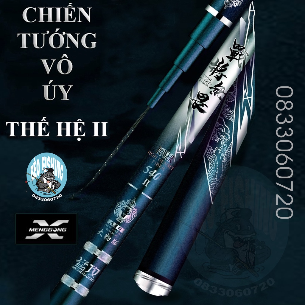 CẦN CÂU TAY MENGGONG - CHIẾN TƯỚNG VÔ ÚY THẾ HỆ II 6H 19i tải tĩnh 6000g - CHUYÊN GIA SĂN HÀNG KHỦNG