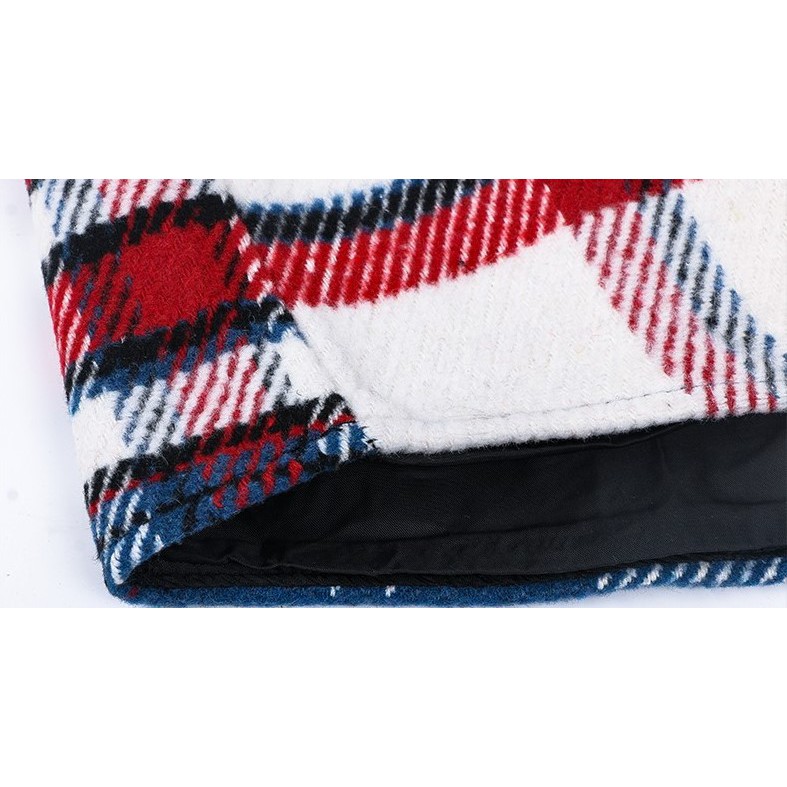 Áo dạ chùm hoa tiết caro xanh hồng WE11DONE x PMO PEACEMINUSONE