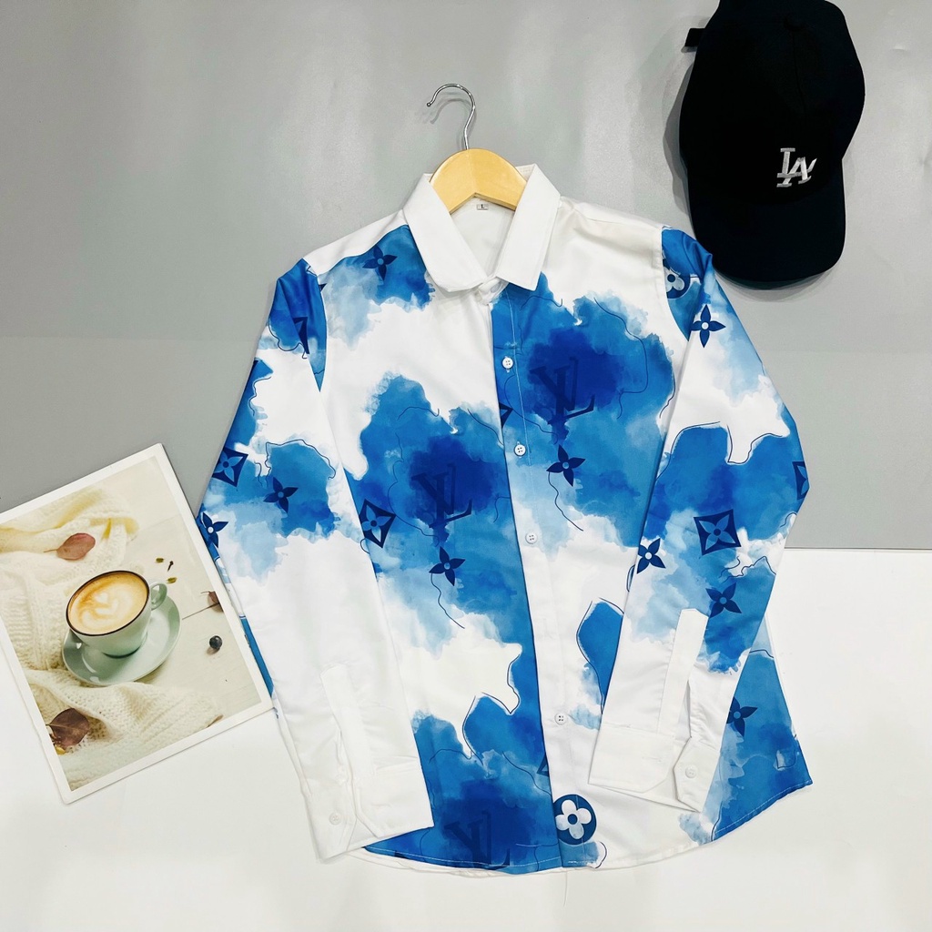 Áo sơ mi dài tay in 3D siêu hot nhiều kiểu thời trang hàn cao cấp