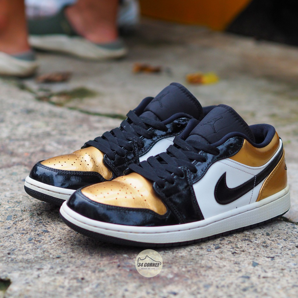 [Secondhand] Giày Jordan 1 Low Gold Toe Chính Hãng CQ9447-700