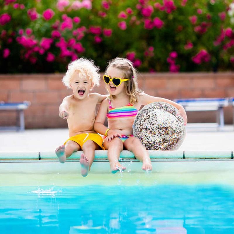 2 gói sequins bãi biển bóng lớn hồ bơi đồ chơi bóng hồ bơi công viên nước đồ chơi ngoài trời mùa hè bên trẻ em và người