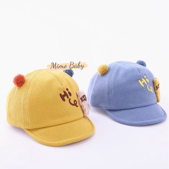 Mũ nón lưỡi trai mềm hình chú chồn tai bông dễ thương cho bé MH129 Mimo Baby