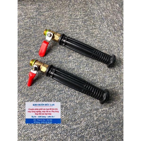 Tay Cầm Van Khoá 2 Đầu Đồng Bình Xịt Điện - Máy Xịt Rửa Xe