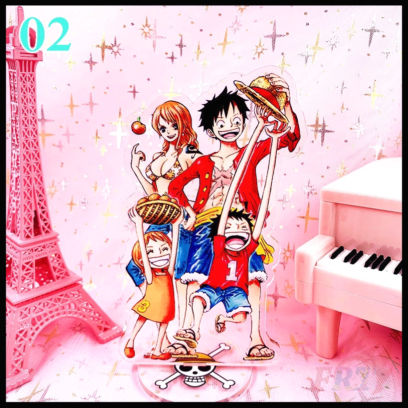 ☠ Mô Hình Nhân Vật Trong One Piece Bằng Acrylic Chất Lượng Cao ☠ Mô Hình Nhân Vật Hai Mặt 16CM Để Bàn Trang Trí