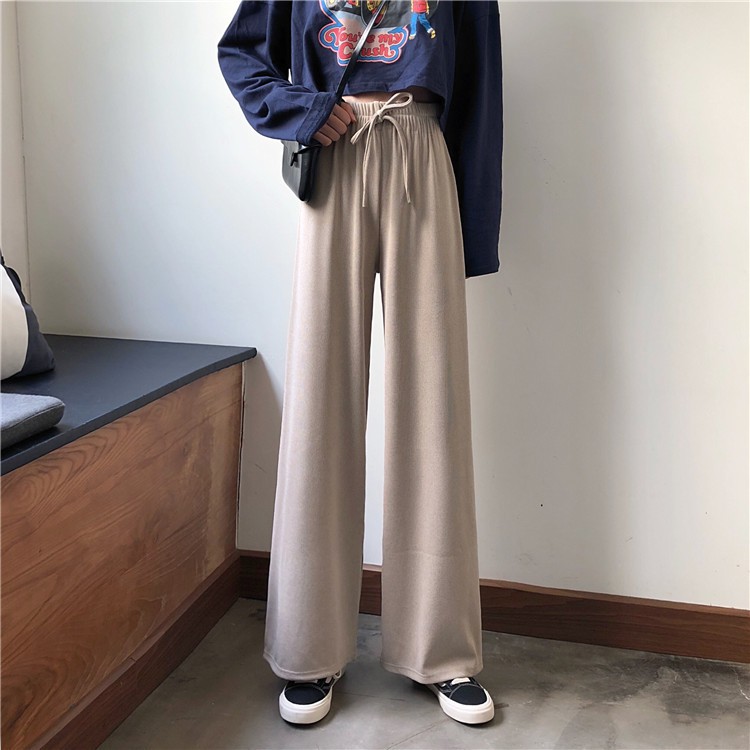 Quần Dài Lưng Cao Vải Mỏng Thời Trang Mùa Thu Cho Nữ | BigBuy360 - bigbuy360.vn