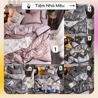 ( Full Màu - Size) Bộ Chăn Ga 4 Món Cotton Nhật✨m6/m8/2m-Tiệm Nhà Mêu✨ Cotton 100% Hàng Cao Cấp Nhập Khẩu Siêu Mềm Mịn