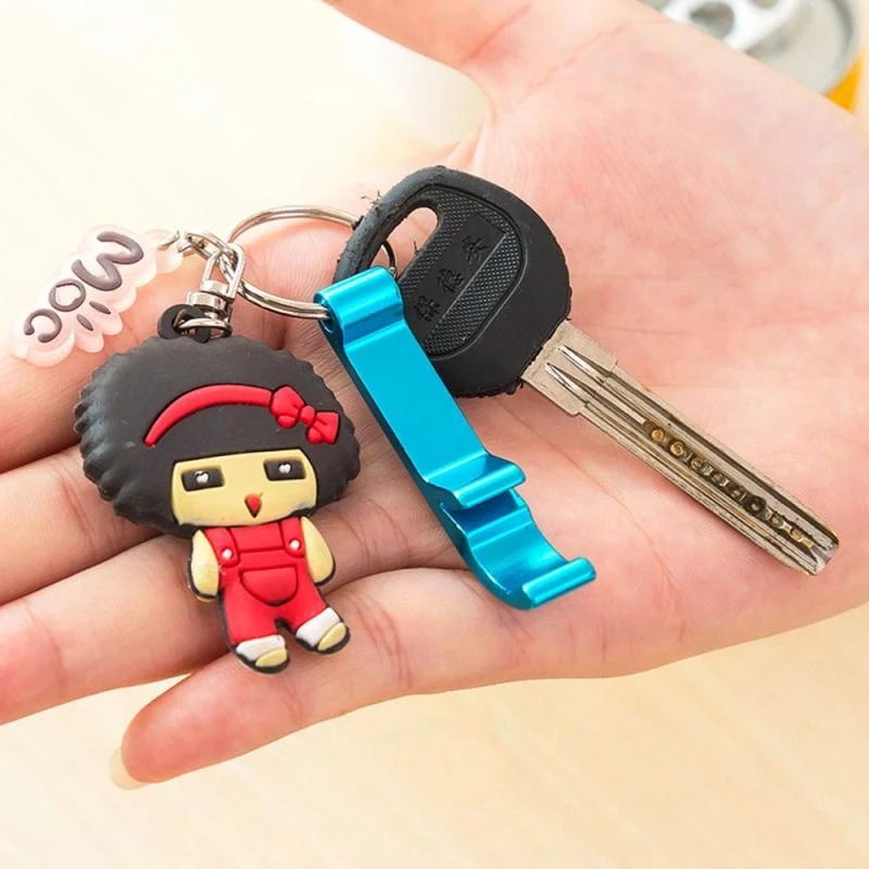 Dụng cụ mở nắp chai bia bằng hợp kim nhôm có móc khóa 4 trong 1 cho các bữa tiệc