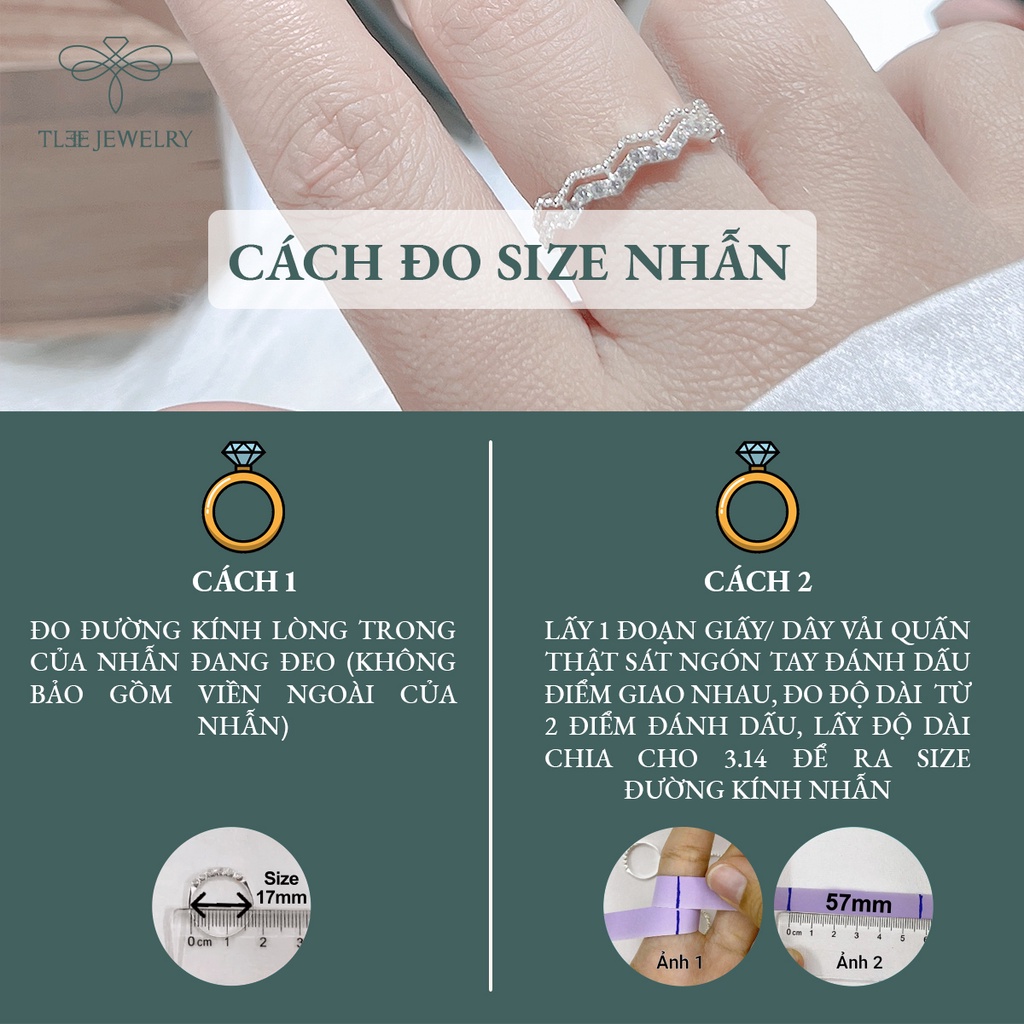 Nhẫn bạc nữ TLEE ziczac hai hàng nạm đá sang trọng NCJ A0169