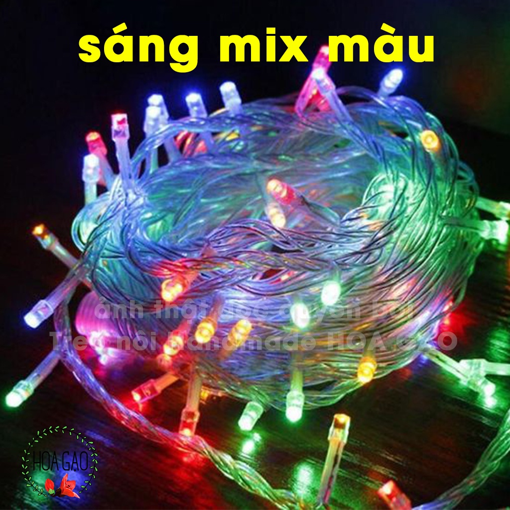 Dây đèn led trang trí phòng ngủ decor noel Tết 10m HOA GẠO GDLK nối dây được, chịu nước LOẠI TỐT không chớp nháy