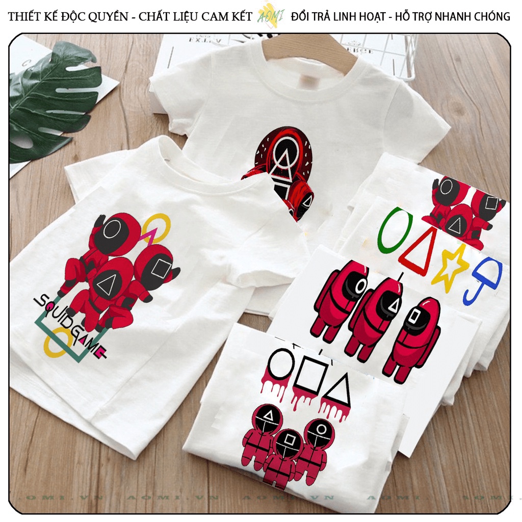 ÁO THUN UNISEX SQUID GAME TRÒ CHƠI CON MỰC HOT PHÔNG NAM NỮ GIA ĐÌNH CẶP ĐÔI CÓ SIZE TRẺ EM CHO BÉ TRAI GÁI 3158 store