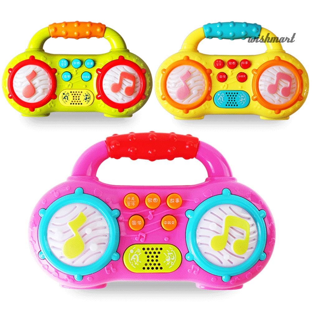 [Wish] Mini Multifunction Radio Music Story Poetry LED Light Educational Kids Toy Gift