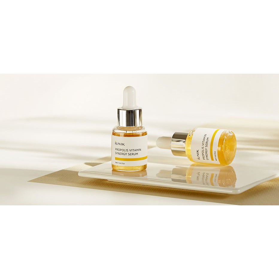 Tinh chất keo ong dưỡng ẩm và tái tạo da IUNIK Propolis Vitamin Synergy mini Serum 15ml