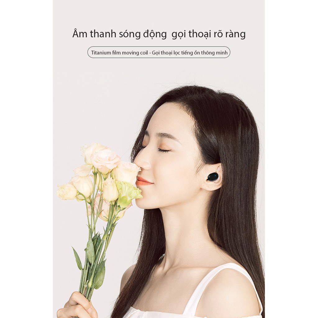 Tai nghe bluetooth TWS-M1 thiết kế đơn giản, hiện đại , nhỏ gọn dung lượng lớn hộp đựng từ tính không sợ rớt