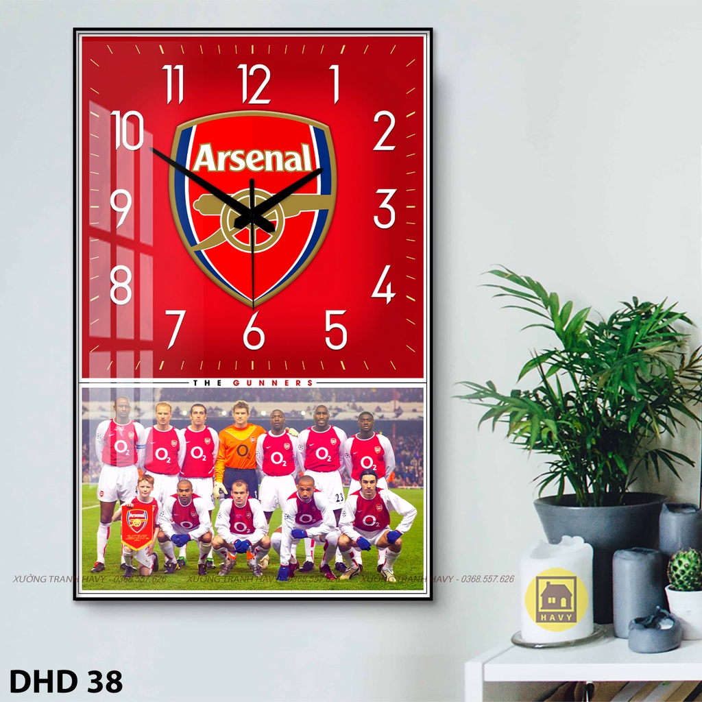Đồng hồ Arsenal - phom chữ nhật