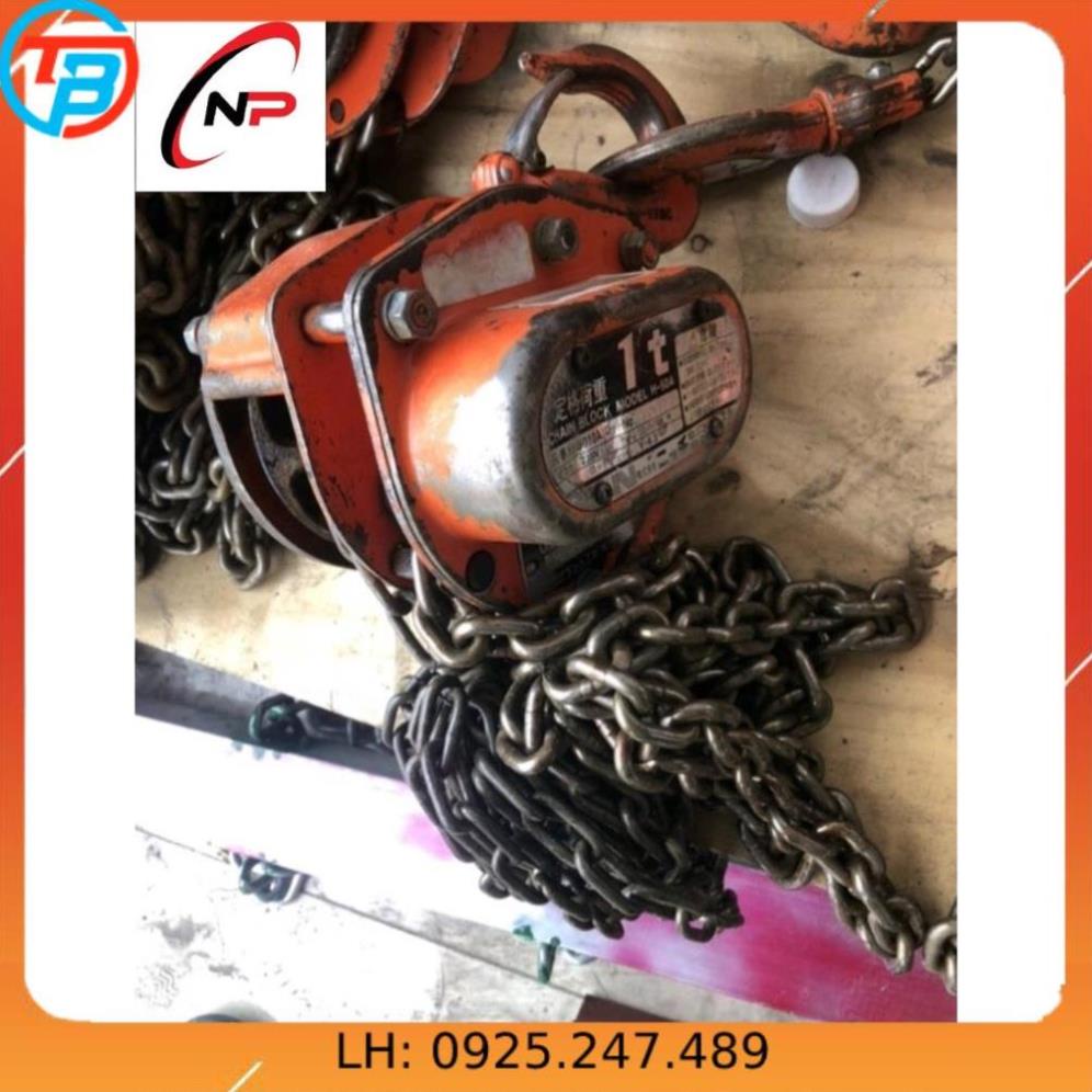 Pa lăng xích tải 1 tấn hàng bãi nhật bảo hành 6 tháng.kimkhinhatphat