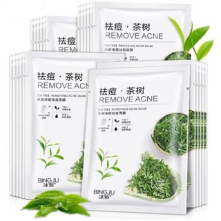 BINGJU | Mặt Nạ Tràm Trà Bingju Giảm Mụn Cấp Nước Làm Sạch Da Teatree Removing Acne Mask auth